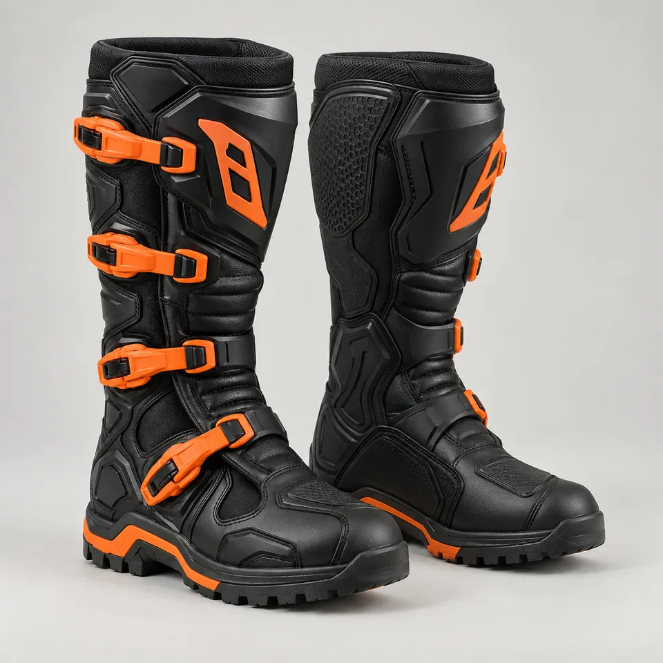 Botas off-road Terra pretas e laranja